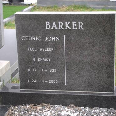 BARKER Cedric John 1935-2000