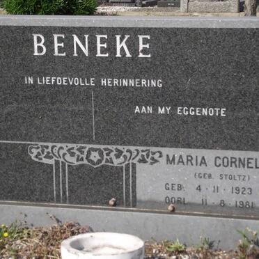 BENEKE Maria Cornelia nee STOLTZ 1923-1981