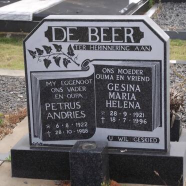 BEER Petrus Andries, de 1922-1988 &amp; Gesina Maria Helena 1921-1996