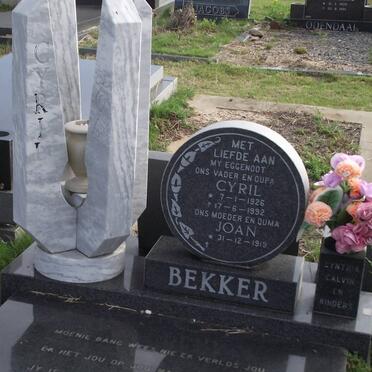 BEKKER Cyril 1926-1992 &amp; Joan 1919-