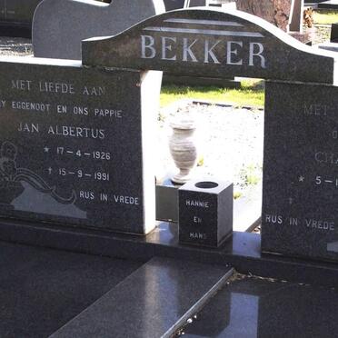 BEKKER Jan Albertus 1926-1991 &amp; Charlotte 1931-