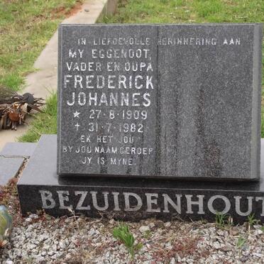 BEZUIDENHOUT Frederick Johannes 1909-1982