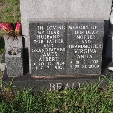BEALE James Albert 1924-1995 &amp; Virginia Anita 1932-2009