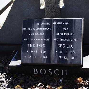 BOSCH Theunis 1900-1978 &amp; Cecilia 1901-1981