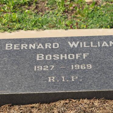 BOSHOFF Bernard William 1927-1969