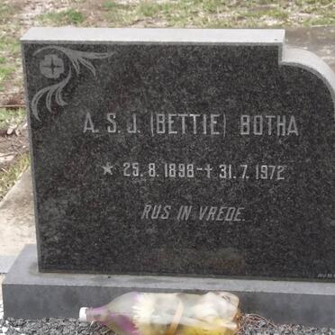 BOTHA A.S.J. 1898-1972