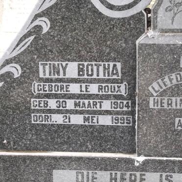BOTHA Johann David 1891-1961 &amp; Tiny LE ROUX 1904-1995