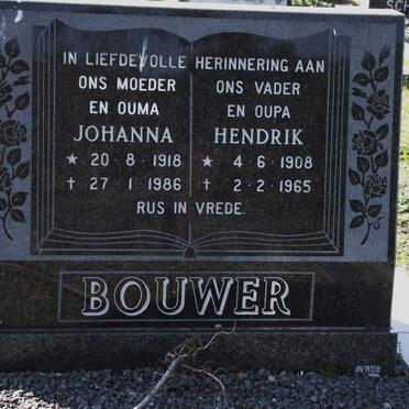 BOUWER Johanna 1918-1986 &amp; Hendrik 1908-1965
