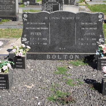 BOLTON Peter 1928-1981 :: BOLTON Johan 1948-1968