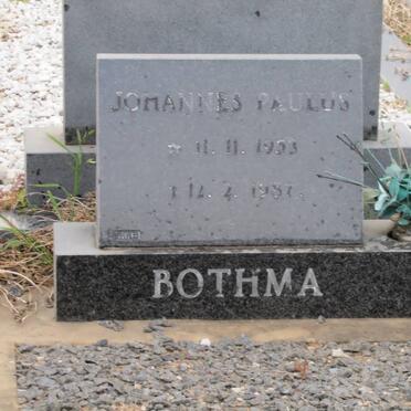 BOTHMA Johannes Paulus 1923-1987