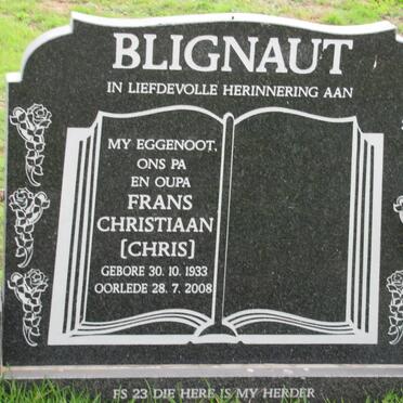 BLIGNAUT Frans Christiaan 1933-2008