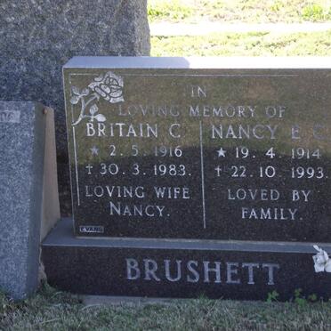 BRUSHETT Britain C. 1916-1983 &amp; Nancy E.C. 1914-1993
