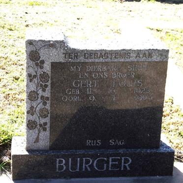BURGER Gert Louis 1923-1995