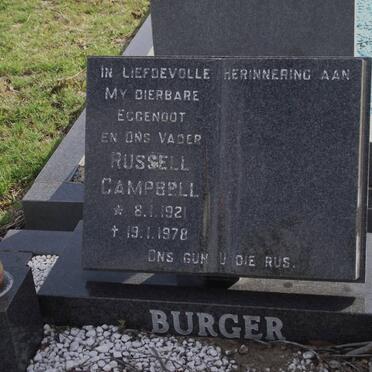 BURGER Russel Campbell 1921-1978