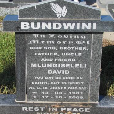 BUNDWINI Mlungiseleli David 1981-2009