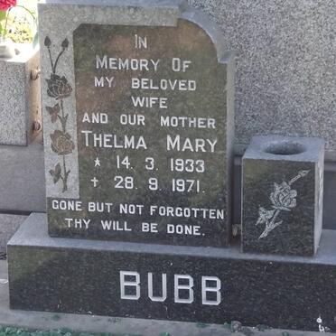 BUBB Thelma Mary 1933-1971