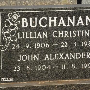 BUCHANAN John Alexander 1904-1995 &amp; Lillian Christina 1906-1984