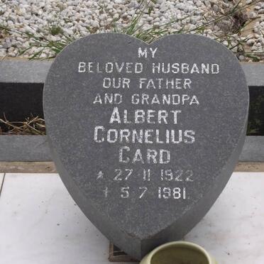 CARD Albert Cornelius 1922-1981
