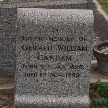 CANHAM Gerald William 1896-1959