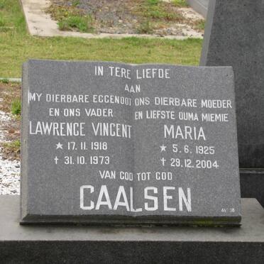 CAALSEN Lawrence Vincent 1918-1973 &amp; Maria 1925-2004