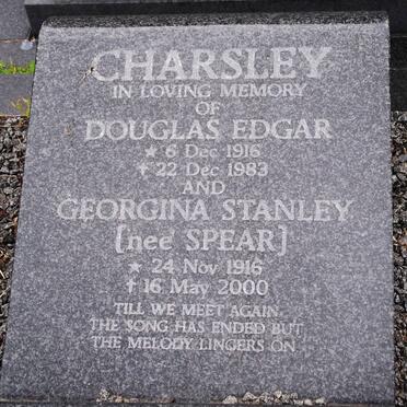 CHARSLEY Douglas Edgar 1916-1983 &amp; Georgina Stanley SPEAR 1916-2000