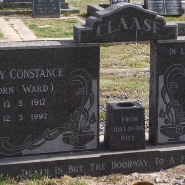 CLAASE Nicholas Johannes 1917-1967 &amp; Emily Constance WARD 1912-1992