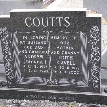 COUTTS Andrew 1923-1993 &amp; Edith Cavell 1922-2000