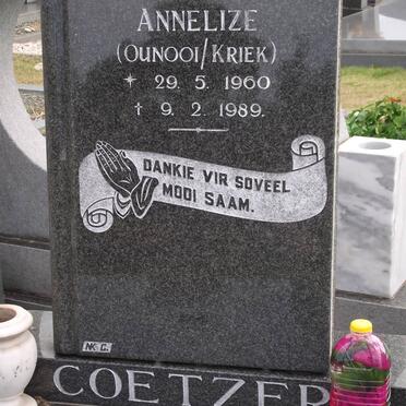 COETZER Annelize 1960-1989