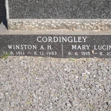 CORDINGLEY Winston A.H. 1911-1983 &amp; Mary Lucinda 1915-2005