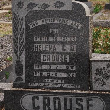 CROUSE Helena C.D. 1900-1962