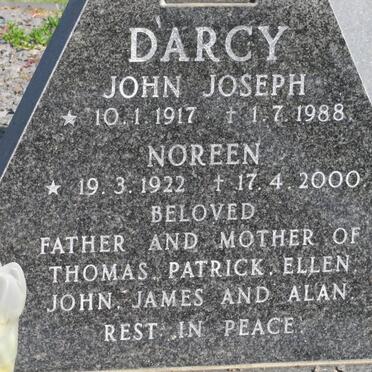 DARCY John Joseph 1917-1988 &amp; Noreen 1922-2000