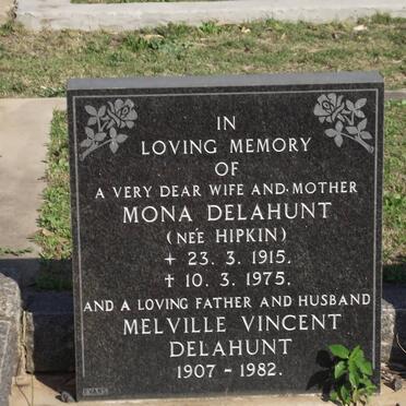 DELAHUNT Melville Vincent 1907-1982 &amp; Mona HIPKIN 1915-1975