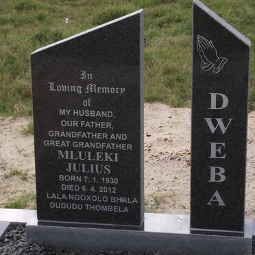 DWEBA Mluleki Julius 1930-2012