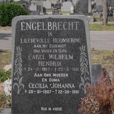 ENGELBRECHT Carel Wilhelm Hendrik 1907-1981 &amp; Cecilia Johanna 1907-1991