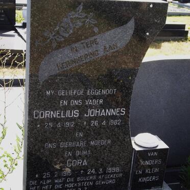 ERASMUS Cornelius Johannes 1912-1982 &amp; Cora 1915-1998