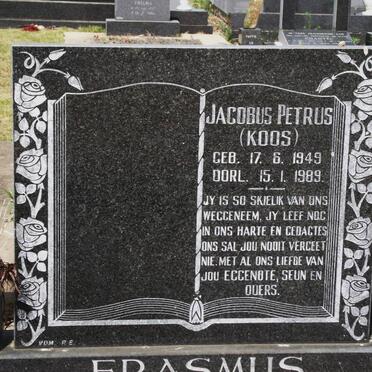 ERASMUS Jacobus Petrus 1949-1989