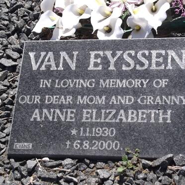 EYSSEN Anne Elizabeth, van 1930-2000