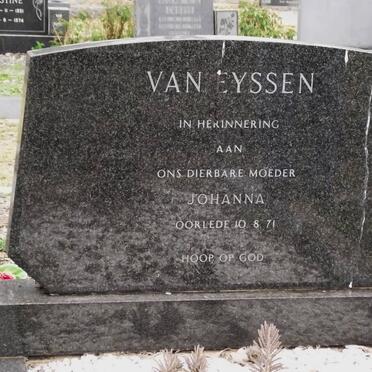 EYSSEN Johanna, van -1971