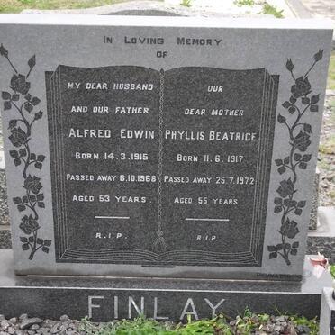 FINLAY Alfred Edwin 1915-1968 &amp; Phyllis Beatrice 1917-1972