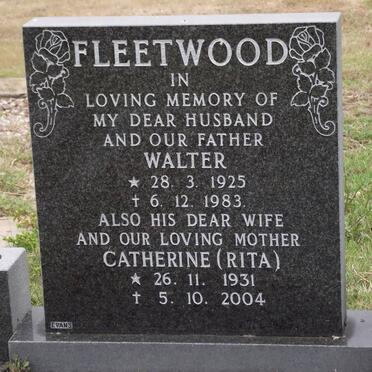 FLEETWOOD Walter 1925-1983 &amp; Catherine 1931-2004