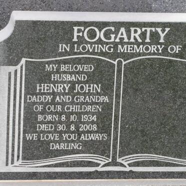 FOGARTY Henry John 1934-2008
