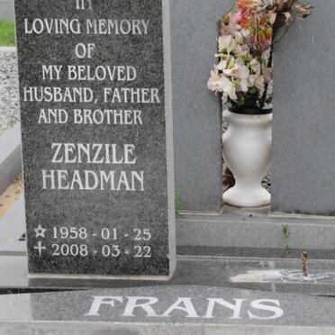 FRANS Zenzile Headman 1958-2008