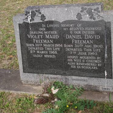 FREEMAN Daniel David 1900-1960 &amp; Violet Maud 1904-1968