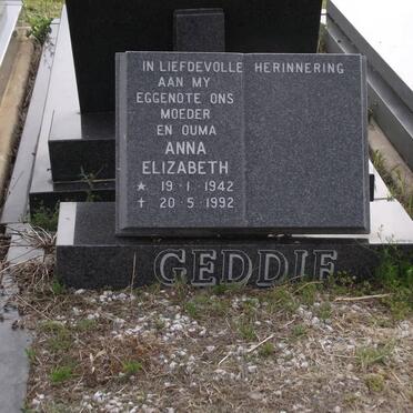 GEDDIE Anna Elizabeth 1942-1992