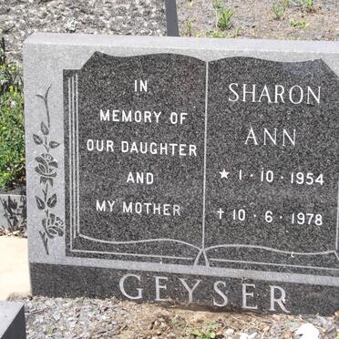 GEYSER Sharon Ann 1954-1978