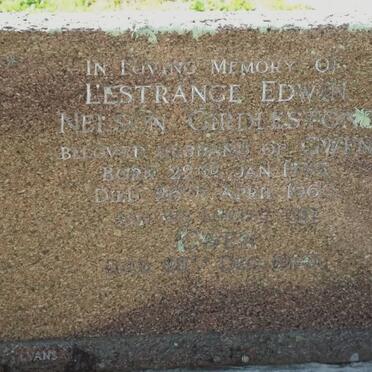 GIRDLESTONE Lestrange Edwin Nelson 1885-1960 :: GIRDLESTONE Gwen -1970