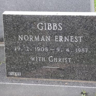 GIBBS Norman Ernest 1908-1987