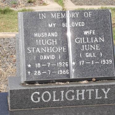 GOLIGHTLY Hugh Stanhope 1926-1986 &amp; Gillian June 1939-
