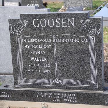 GOOSEN Sidney Walter 1930-1985
