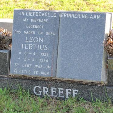 GREEFF Leon Tertius 1923-1994
